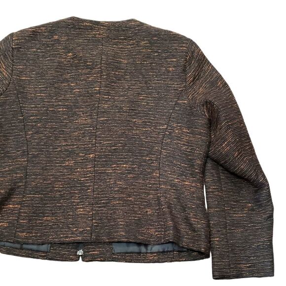Coldwater Creek Brown Textured Zip Up Jacket Sz PL (14-16) - Picture 6 of 15